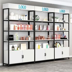 货架化展示d柜妆l品产品陈列柜自由组合超市置物架落地多层储物货