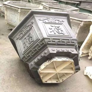 盆景塑料模型混泥土磨 花盆模具盆水泥花盆模具自制六y角塑钢欧式