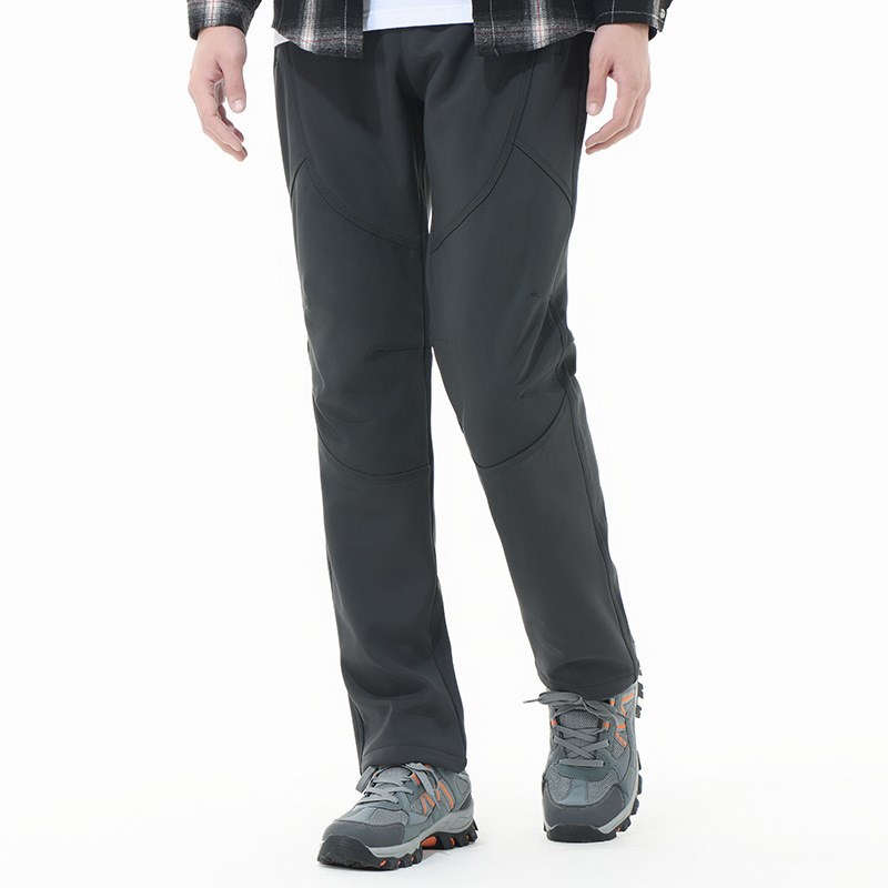 秋冬新款户外运动冲锋裤抓绒防风休闲裤石墨烯发热情侣软壳裤男女