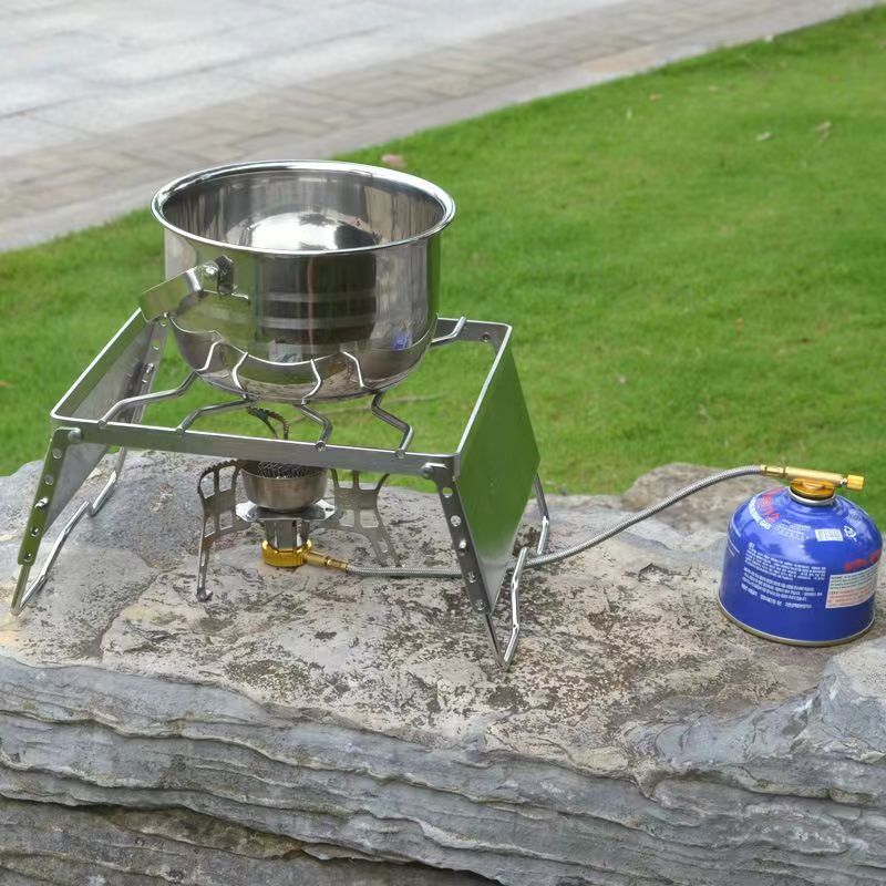 户外炉头支架可携式露营焚火台可摺叠炉架烧烤架不锈钢.烤盘 网架