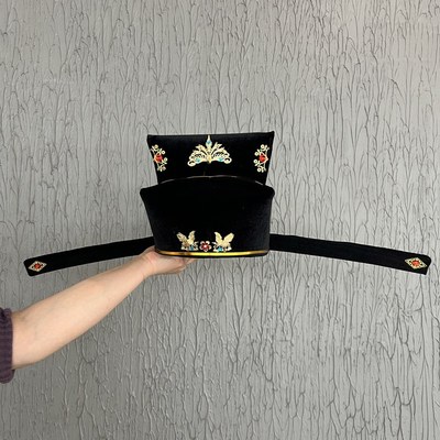 新款宋制乌纱帽首服婚帽圆领袍汉服古装I新郎头冠大臣直翅帽官帽
