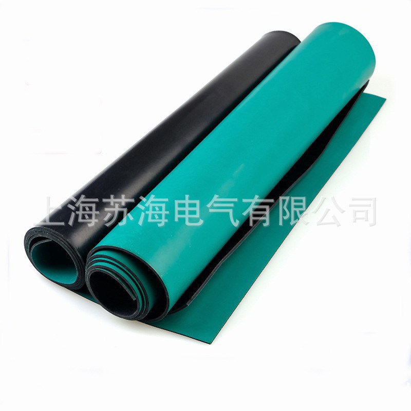 抗静电绿色防静电橡胶板 2/3/5Fmm 防静电胶皮 防静电台垫