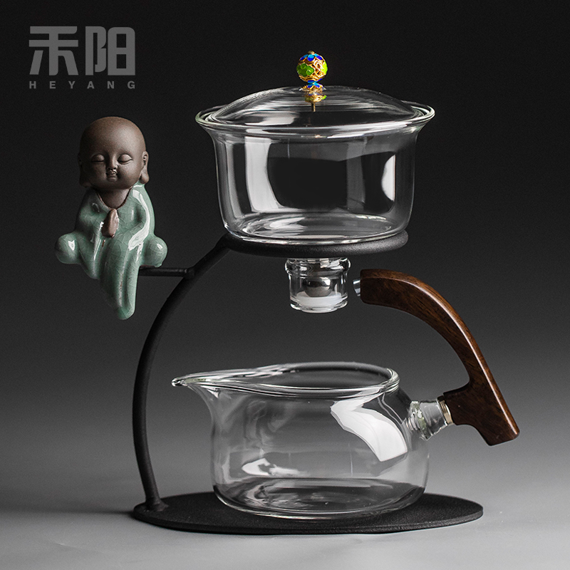 禾阳云锦自动茶具禅意办公懒人泡茶器耐热M玻璃家用功夫茶具套装