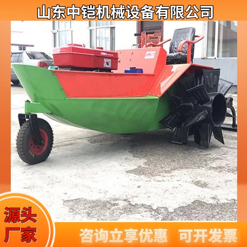 山东厂家水旱两用机耕船旋耕机  柴油动力水田打V田机  船耕机
