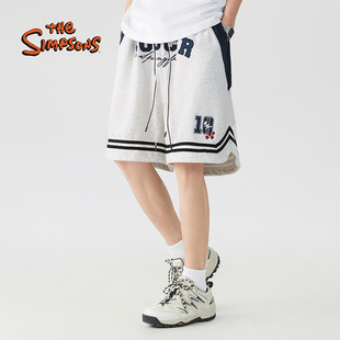 新款 夏季 运动裤 透气卫裤 THE 五分裤 SIMPSONS辛普森一家休闲短裤