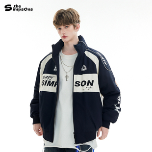 辛普森一家男装赛车羽绒服外套冬季新款保暖夹克女学生上衣防风