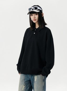 THE SIMPSONS辛普森一家长袖POLO衫春秋季翻领卫衣潮牌