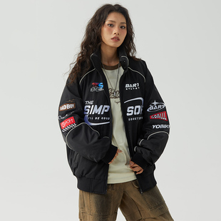 【田嘉瑞同款】THE SIMPSONS辛普森一家赛车羽绒服外套秋冬情侣款