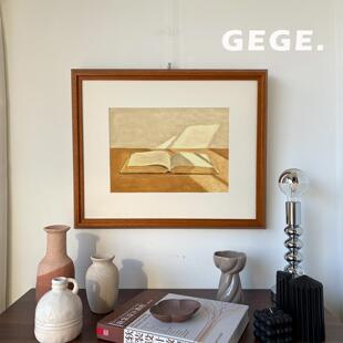 光影】GeGe卧室书房饭厅挂画高级感北欧复古玄关中古风客厅画