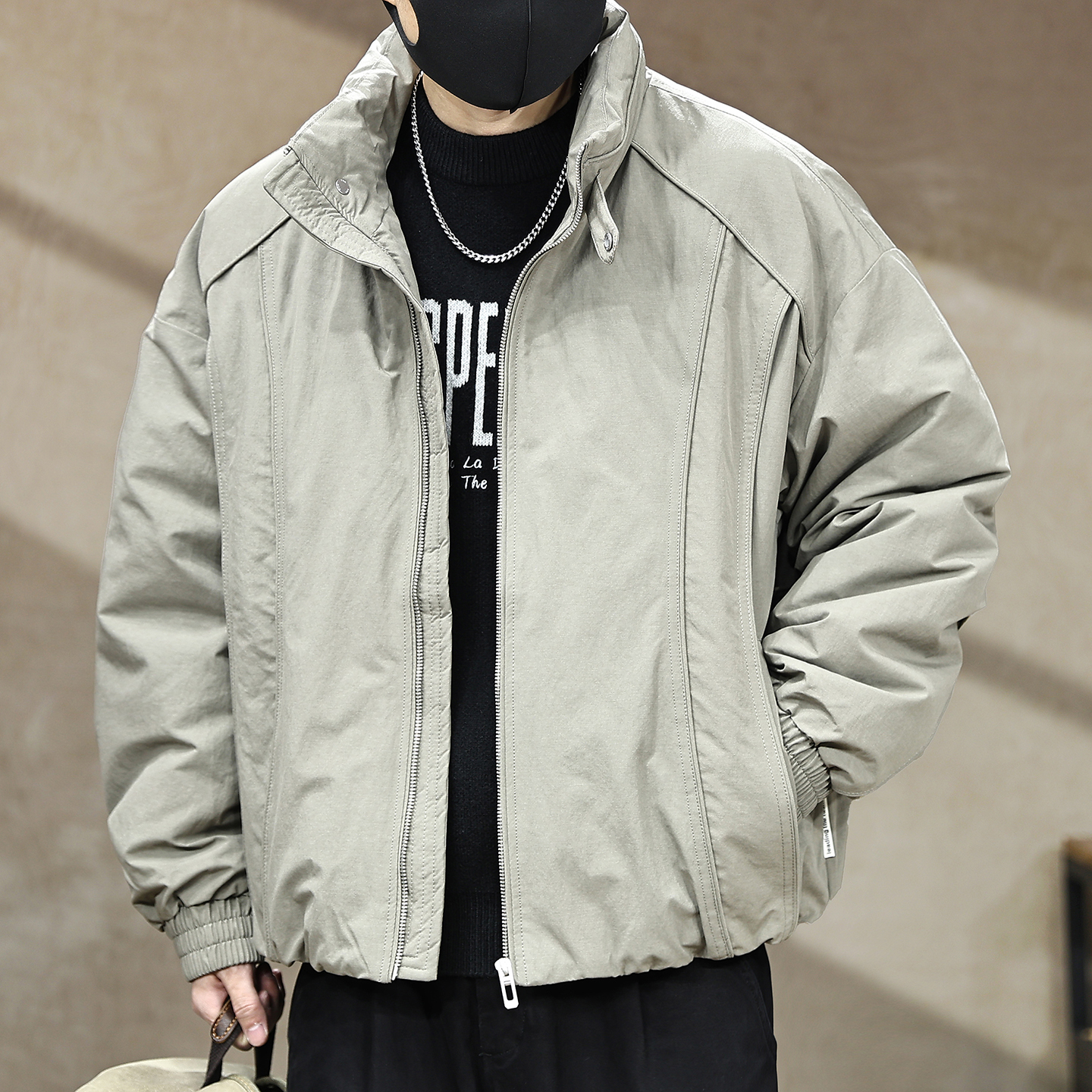 【美式复古工装羽绒服冬季男款】