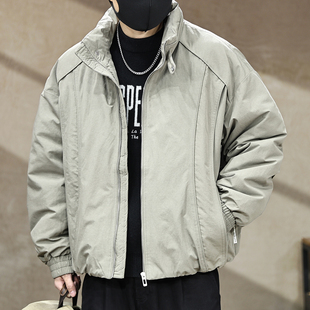 美式复古工装羽绒服男款2025冬季新款潮牌宽松户外休闲冲锋上衣服