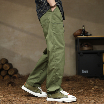 【美式复古工装裤男款直筒裤】