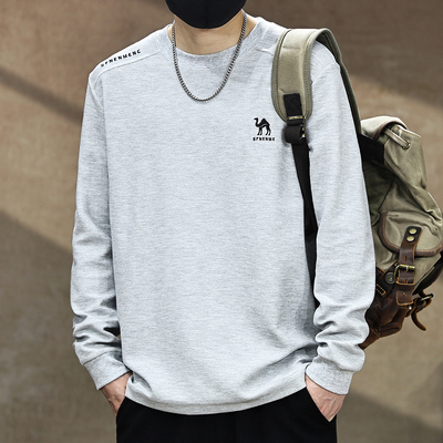 【美式重磅潮流刺绣长袖T恤男】