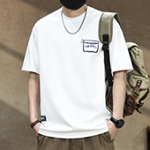 冰丝薄款 半袖 凉感短袖 夏季 T恤男宽松2026新款 圆领潮流印花男士 衫