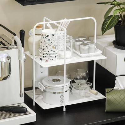 铁艺双层置物架 卫生间台面整理架化妆品收纳架 ins风桌面杂物架