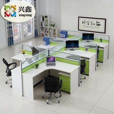 办公家具六人四人位职员办公桌椅组合屏风2人4人位员工桌简约现代