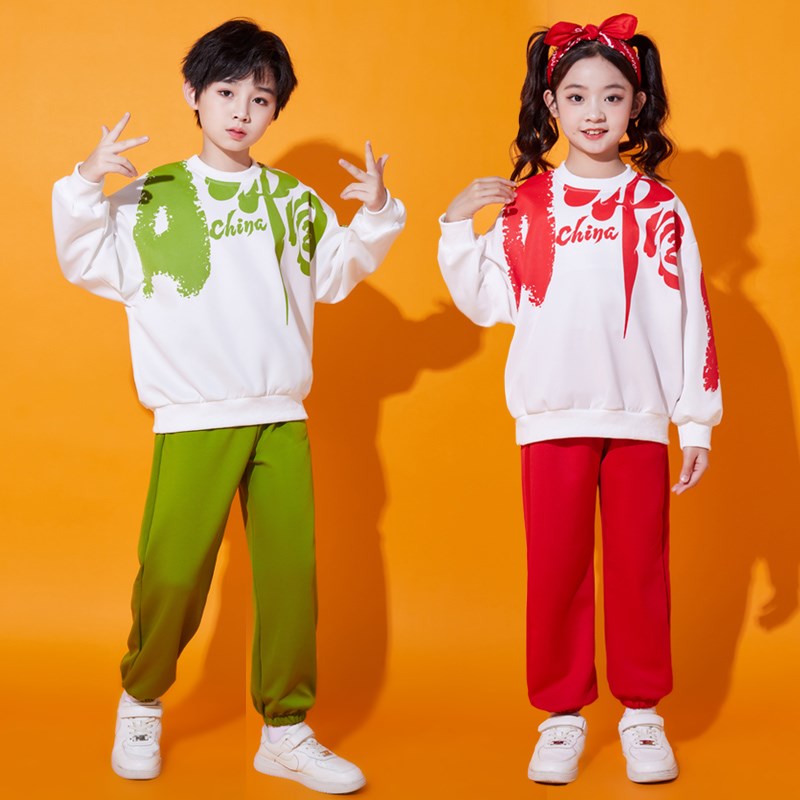 儿童啦啦队演出服幼儿园开学运动会糖果色L卫衣中小学生元旦表演