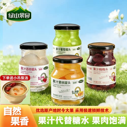 绿山果园果汁水果罐头无防腐剂