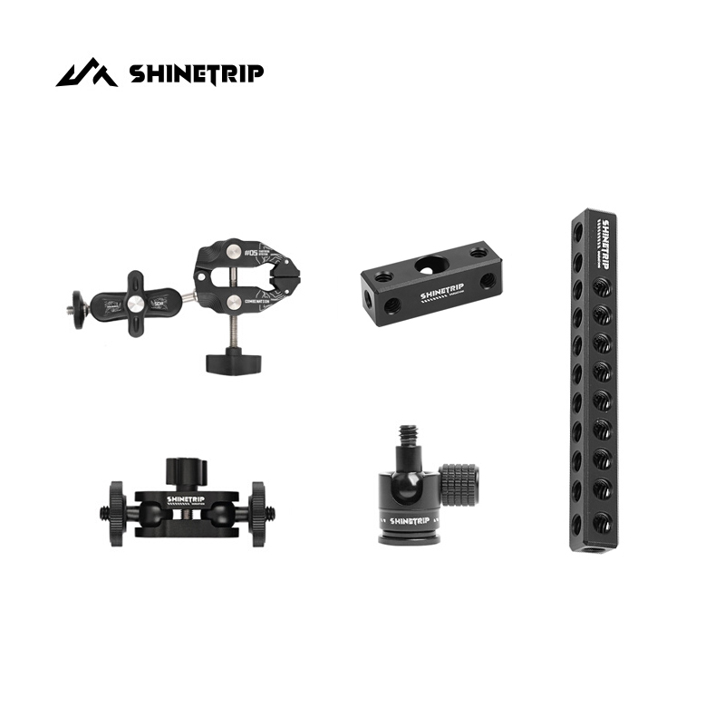 ShineTrip山趣户外百配战术怪手夹模块灯架1/4螺纹拓展件支架灯挂