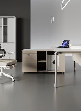 老板办公桌经简约代单人总理主管公01室家现具轻奢电脑桌办椅组合