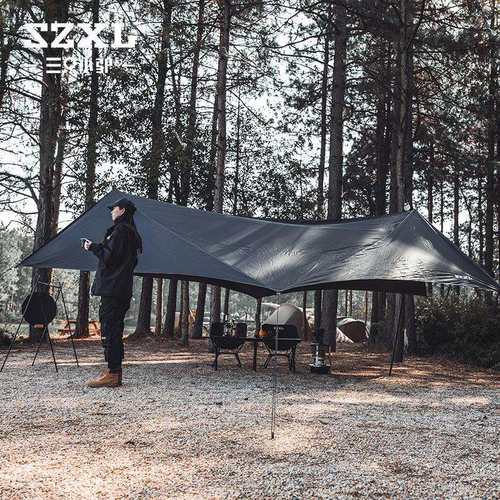 三遮只小驴户外遮形阳怪天幕黑胶野餐阳棚菱防晒兽双翼六角SZXL-T