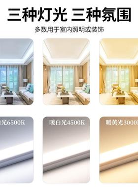 客藏2382光灯条遥控无极调光吊灯顶管暖带光回光灯t5le厅d槽超亮