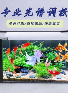 型家环用客厅鱼缸超白小玻璃静VDU音免换水自循过滤迷你热鱼水带