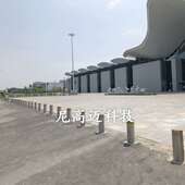 遥控827自动控制升降防撞LED警示发灯障固定柱可拆装 光手动伸缩路