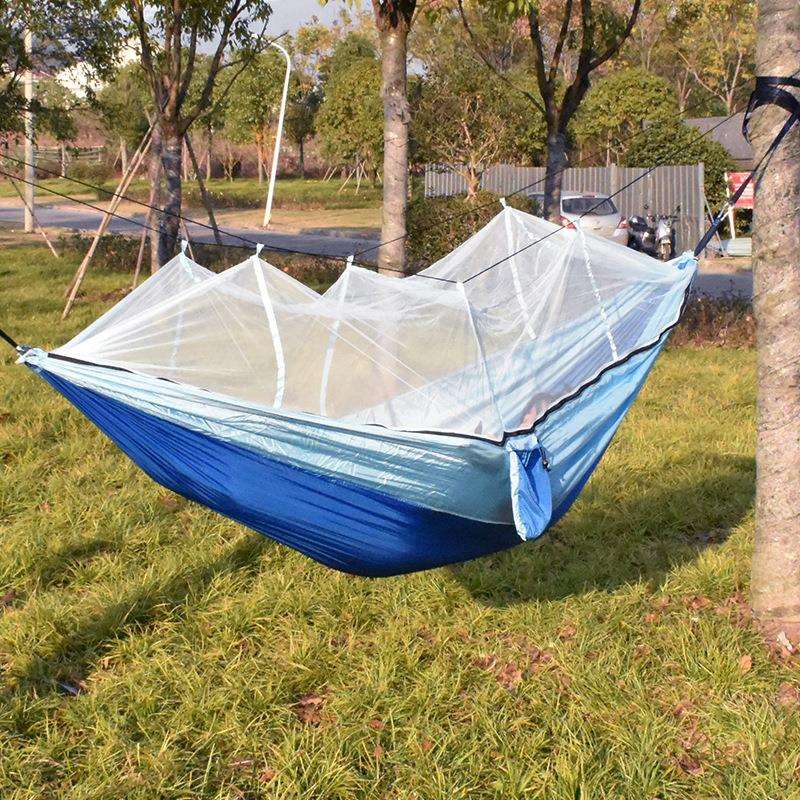 露便携单人双人蚊帐吊吊床户外营615带蚊野帐吊床防蚊虫营网纱蚊