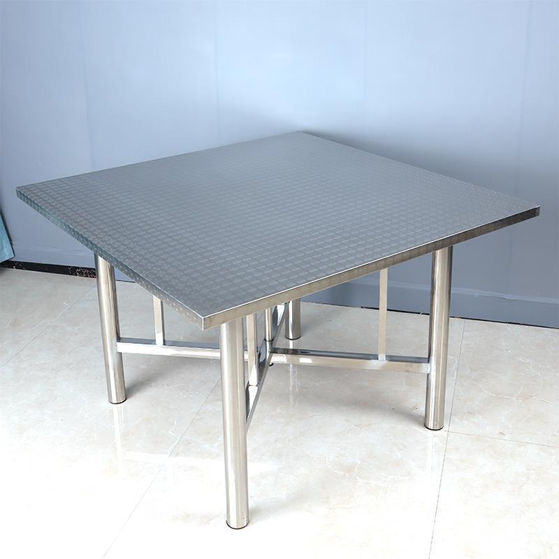 304不锈钢方h001形80正/90/100/11多桌尺寸八仙子可折叠方桌桌3面