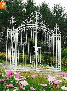 花园游拱门室外爬藤婚庆铁BJ1424艺架门旅景区摆件网红拍院照布置