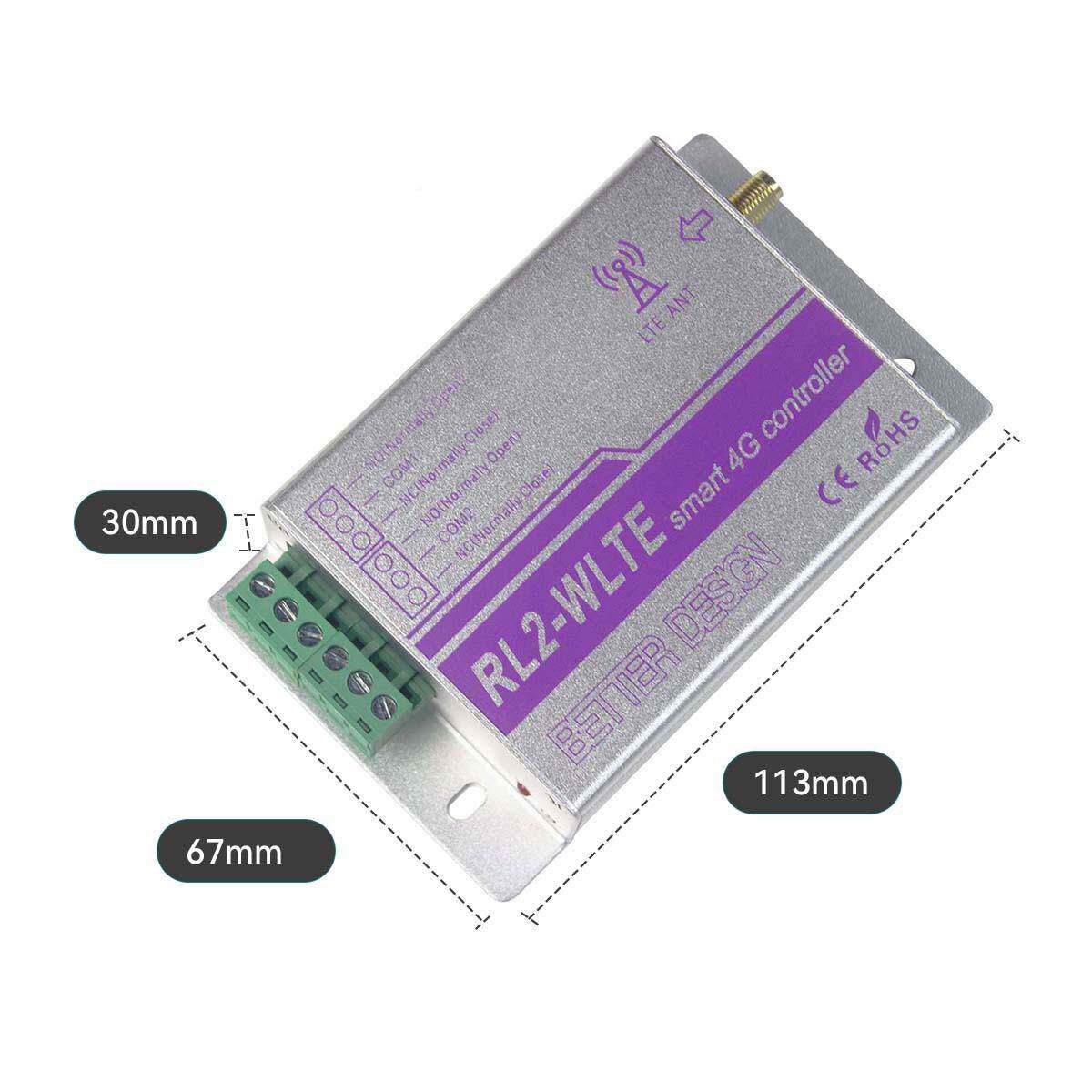 2通701道4G继电器关/RL2-WLTE-EUEC开AP遥控灯，窗帘，车库门P，