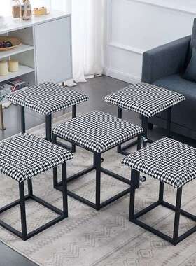 多OLL一功能组合收纳凳五y合魔方凳家用客厅网红小凳子拼装千格鸟