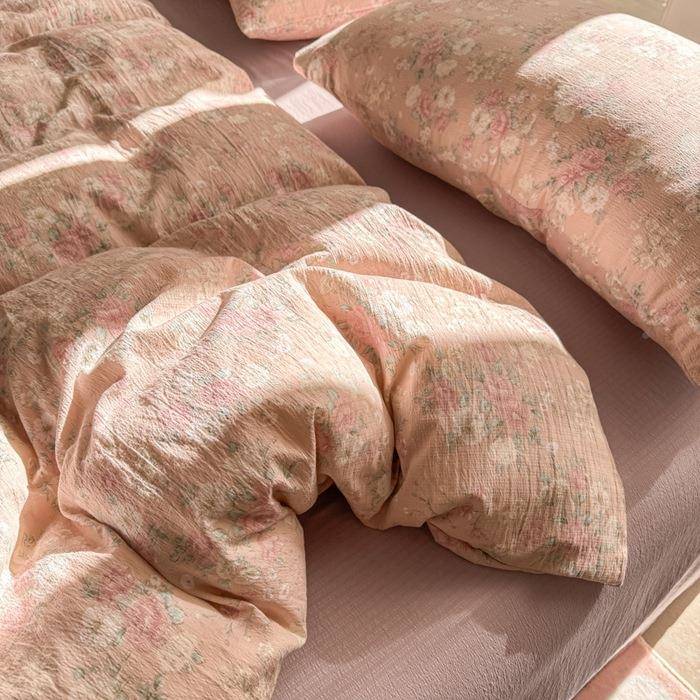 225新款层云感0双纱床床上四件套被套亲肤水云感棉提洗棉单学生宿