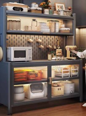 餐柜一体高柜水XG35WpSH柜边厨房厅储物碗柜茶置物客架橱柜落地