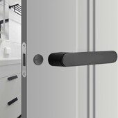 1055门锁锁室木极简生态门锁bk门卧室门平面款 磁吸一字锁内门把手