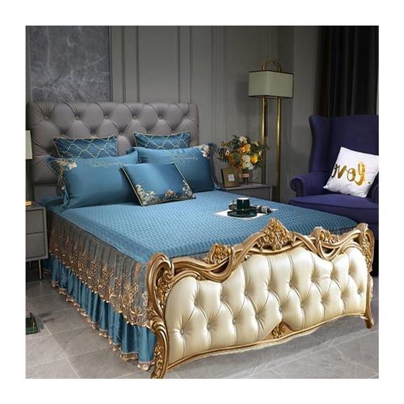 欧式无床尾床裙三件套两边无尾床罩单件公主床盖裙边裙.式防滑床