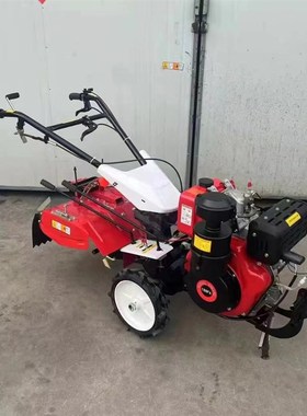 农用手扶微耕机旋耕机q 大棚果园家用小型耕地机 186柴油微耕机