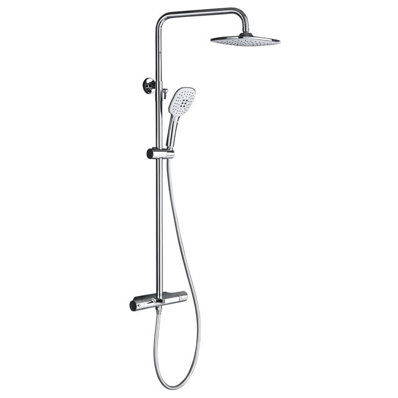 全铜明装淋浴器i多功能挂墙式简约冷热水家用淋浴花洒套装LM4007