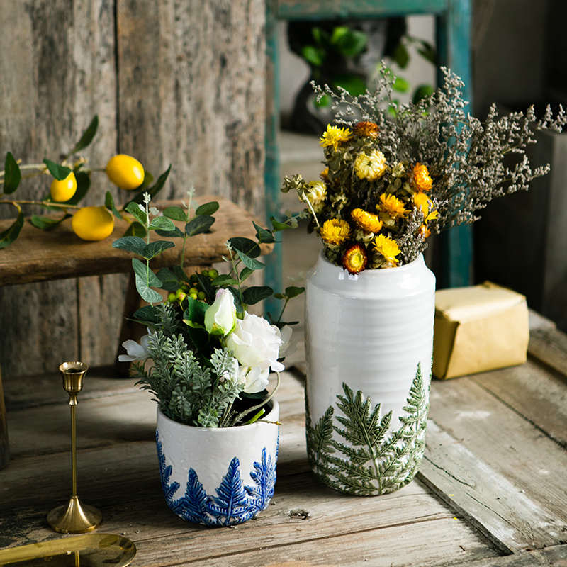 北欧简约创意陶瓷花瓶客厅软装餐桌家居装饰品电视柜插花花器摆