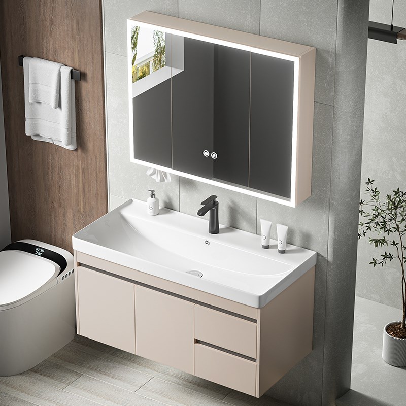 蜂窝铝浴室柜组合加深陶瓷一体盆洗漱台卫生间洗手池卫浴洗脸盆柜