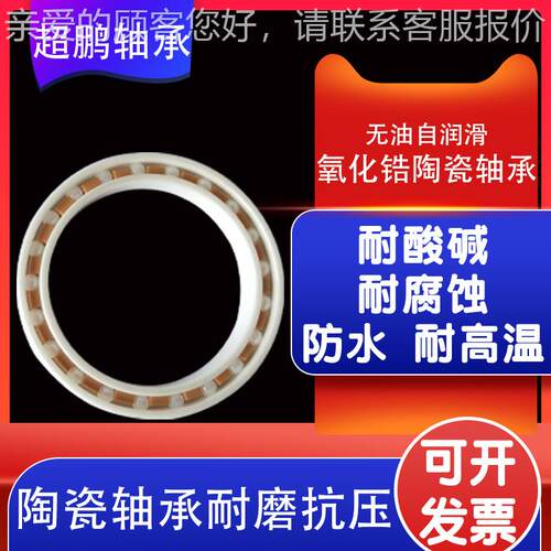 陶瓷轴承6309CE 6310CE 6311CE 氧化锆 耐酸碱 高转速 现货供应