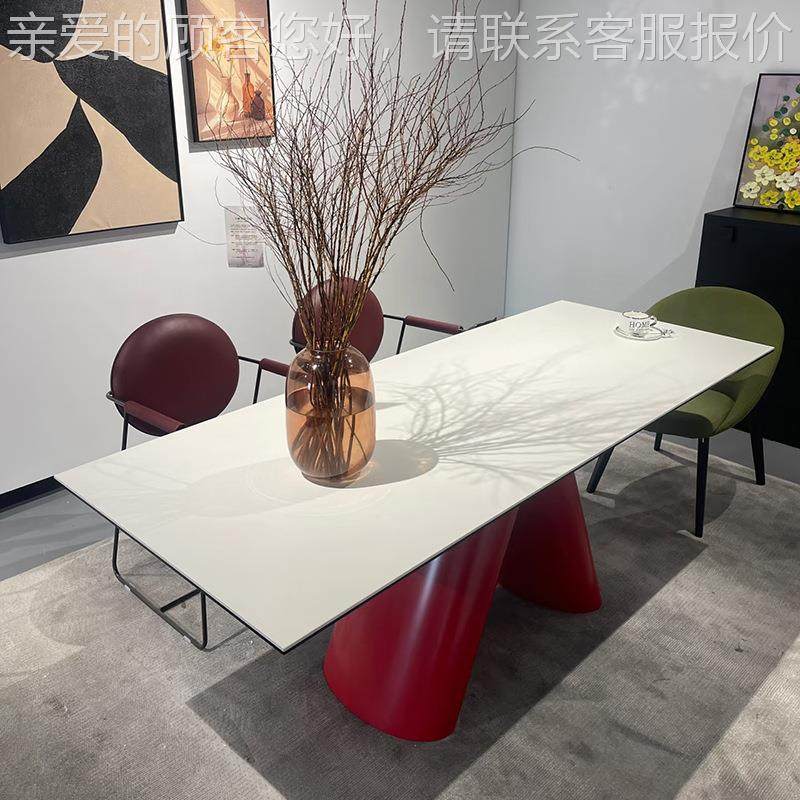 HC28轻德利丰岩板餐桌长方家用现代简形约奢桌别墅高级感餐阿尔法