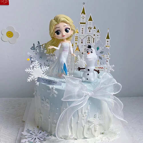 冰雪女王生日蛋糕装饰摆件插件