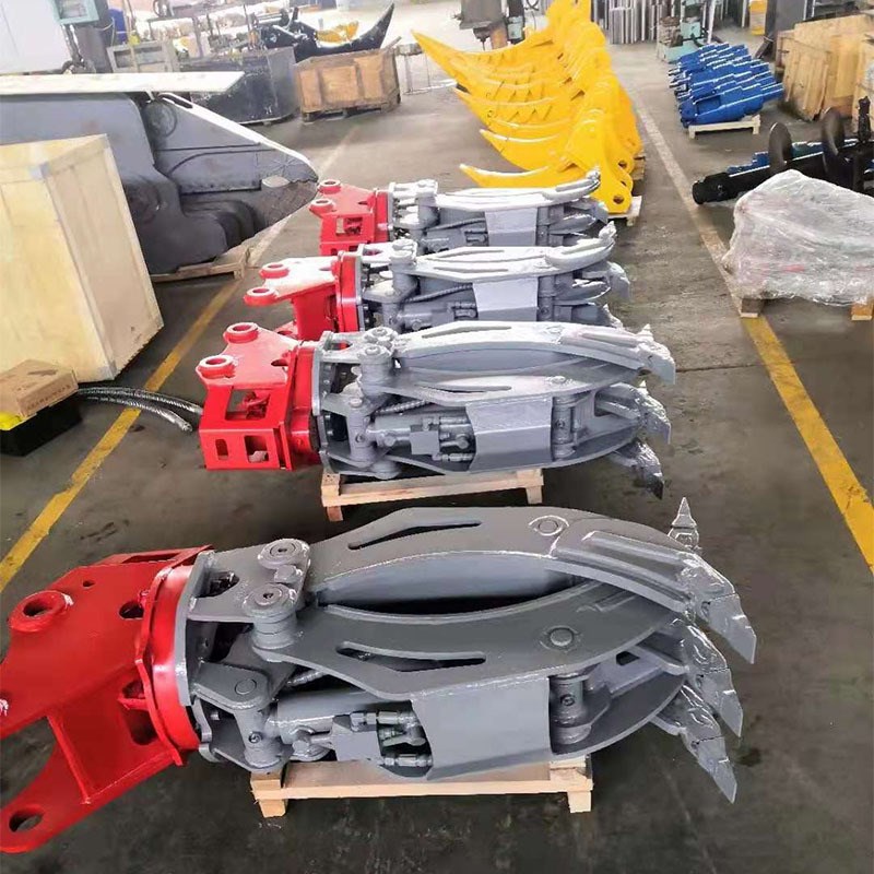 晟润和75挖机带抓木器 36A0度旋转型夹木机 液压抓钢器工厂