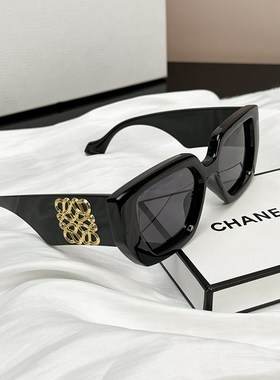 复古金标大方框墨镜女款2025新款气质百搭加粗罗家太阳眼镜显脸小