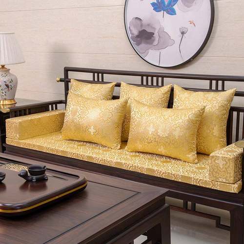 定制新中式红木沙发坐垫实木家具椅子海绵垫套罗汉床可拆洗防滑垫