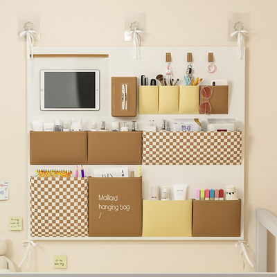 宿舍床上收纳挂袋墙m上下铺挂式好物收纳袋衣柜内衣袜子置物架神