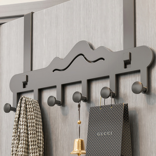 门后挂钩挂衣架免打孔门上挂架挂衣钩卧室房门背后衣服整理置物架