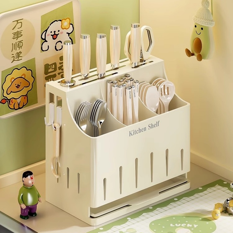 不銹鋼刀架筷子籠一體收納